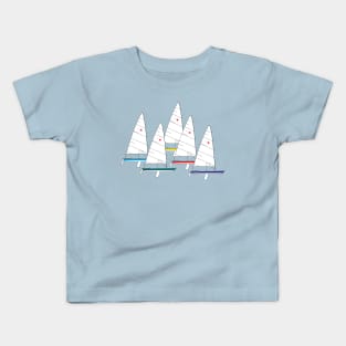 Laser Sailboats Racing Kids T-Shirt
